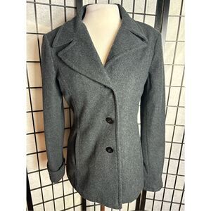 Trendz Dark Gray Wool Blend Pea Coat